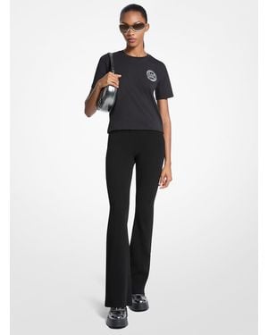 MICHAEL Michael Kors Mkcamiseta De Punto Liso De Algodón Con Adorno De Logotipo - Azul