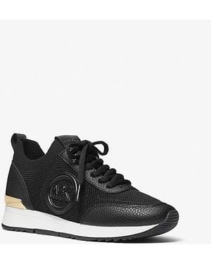 Michael Kors Jenkins Stretch Knit Sneaker - Black