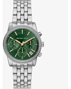 Michael Kors Mk Bryant Pavé-Tone Watch - Green