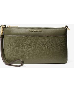 MICHAEL Michael Kors Mk Jet Set Medium Pebbled Leather Wristlet - Yellow