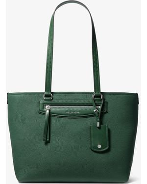 MICHAEL Michael Kors Michael Kors Jet Set Travel Medium Pebbled Leather Tote Bag - Green