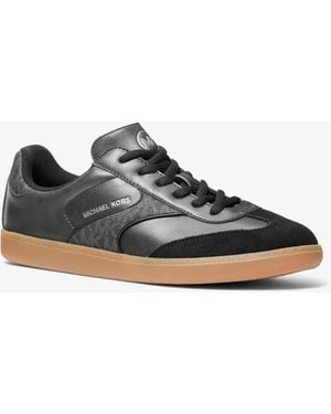 Michael Kors Benny Mixed-Media Sneaker - White