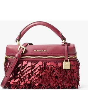 MICHAEL Michael Kors Mk Jana Extra-Small Paillette Embellished Crossbody Bag - Red