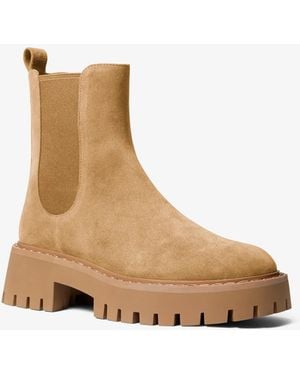 MICHAEL Michael Kors Mk Asher Suede Lug Boot - Natural