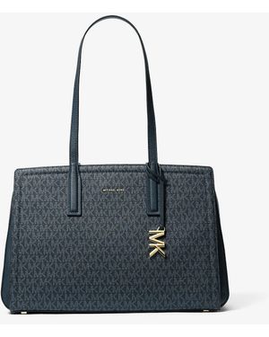 MICHAEL Michael Kors Mk Borsa Tote Laila Media Con Logo - Blu