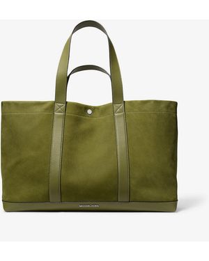 Michael Kors Mkbolso Tote Whitley Mediano De Nobuck - Verde