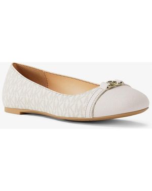 MICHAEL Michael Kors Mk Mandy Signature Logo Moccasin - White