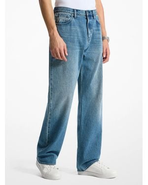 Michael Kors Arden Relaxed-fit Denim Jeans - Blue