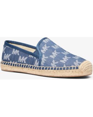 Michael Kors Hastings Logo Jacquard Espadrille - Blue