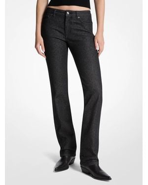 Michael Kors Mk Studded Stretch Denim Cigarette Jeans - Blue