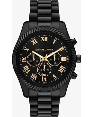 Michael Kors Oversized Lexington-Tone Watch - Black