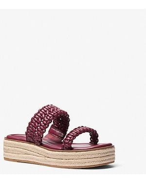 Michael Kors Audrina Braided Slide Sandal - Pink