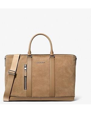 Michael Kors Hudson Suede Tote Bag - Natural