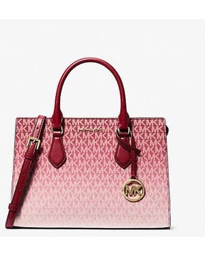 Michael Kors Sheila Medium Ombré Signature Logo Satchel - Pink