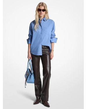 MICHAEL Michael Kors Mk Cotton Poplin Shirt - Blue