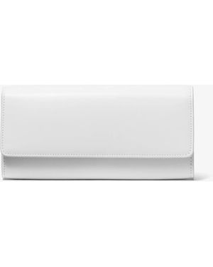 Michael Kors Cate Leather Clutch - White