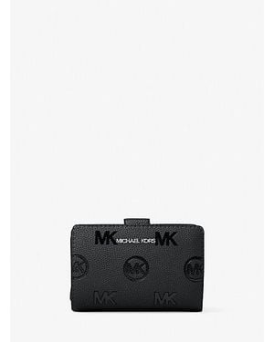 Michael Kors Jet Set Travel Medium Logo Debossed Billfold Wallet - Black