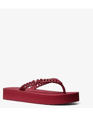 Michael Kors Zaza Platform Flip Flop - Red