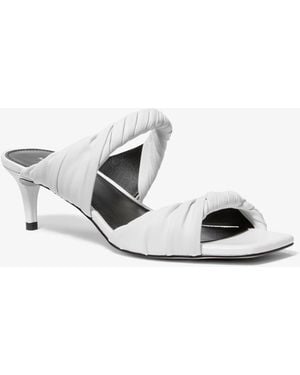 MICHAEL Michael Kors Mk Kiana Leather Mule Sandal - White