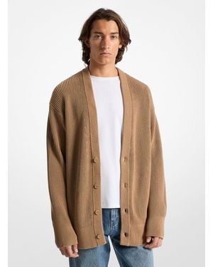 Michael Kors Mkcárdigan De Algodón Oversize - Neutro
