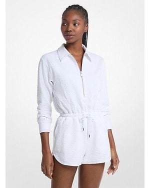 Michael Kors Logo Jacquard Romper - White