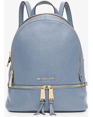 MICHAEL Michael Kors Rhea Small Leather Backpack - Blue