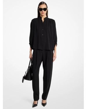 Michael Kors Michael Kors Silk Georgette Poet Blouse - Black