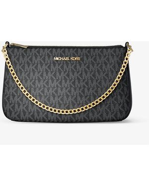 Michael Kors Outlet Mkset De Regalo Con Bolso Mediano Con Logotipo Y Tarjetero - Gris