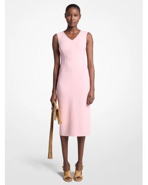 Michael Kors Michael Kors Double Faced Stretch Wool Sheath Dress - Pink