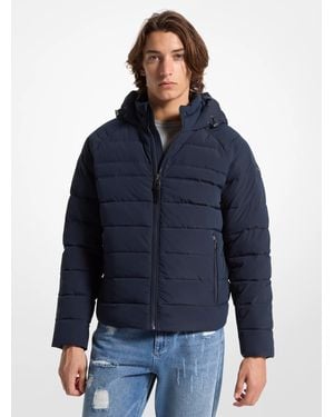 Michael Kors Clarkston Packable Quilted Hooded Jacket - Blue