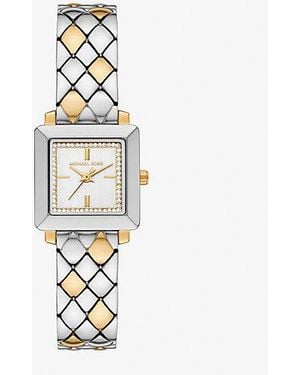 Michael Kors Petite Gwynn Pavé Two-Tone Watch - White