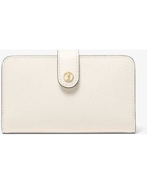 Michael Kors Jet Set Travel Medium Pebbled Leather Billfold Wallet - Natural