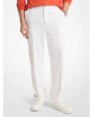 Michael Kors Mk Finn Straight-Leg Stretch Denim Jeans - White