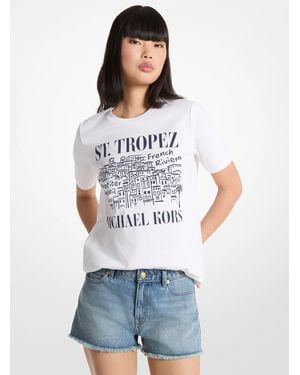 Michael Kors Mk St. Tropez Cotton T-Shirt - White
