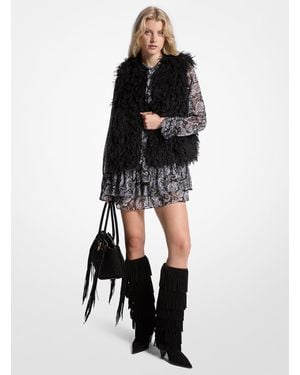 MICHAEL Michael Kors Faux Fur Vest - Black