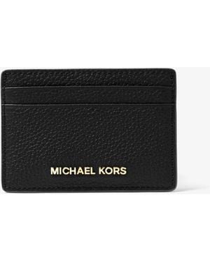 MICHAEL Michael Kors Michael Kors Pebbled Leather Card Case - Black