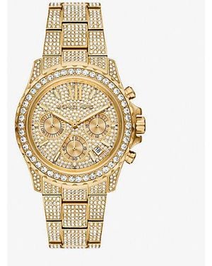 Michael Kors Oversized Everest Pavé-Tone Watch - Metallic
