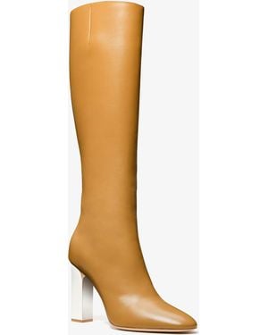 Michael Kors Mk Carly Leather Boot - White