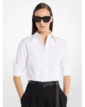 Michael Kors Katia Cotton Poplin Shirt - White