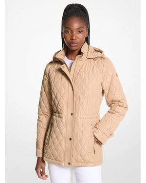 Michael Kors Quilted Hooded Jacket - Natural