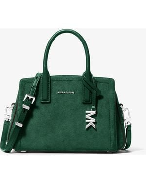 MICHAEL Michael Kors Michael Kors Laila Extra-Small Suede Crossbody Bag - Green