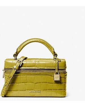 MICHAEL Michael Kors Mk Jana Extra-Small Crocodile Embossed Leather Convertible Crossbody Bag - Yellow