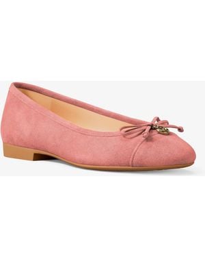 MICHAEL Michael Kors Mk Piper Flex Suede Ballet Flat - Pink