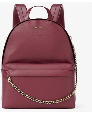Michael Kors Wine Red Backpack Michael Kors Cooper Men Signature Logo and Nylon Pocket  main image 4