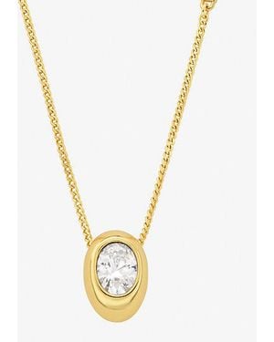 Michael Kors Cubic Zirconia Pendant Necklace - Metallic