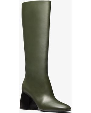Michael Kors Michael Kors Kaitlin Leather Riding Boot - Green