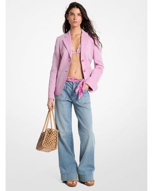 MICHAEL Michael Kors Mkblazer De Lino Y Algodón Con Bolsillos De Plastrón - Rosa