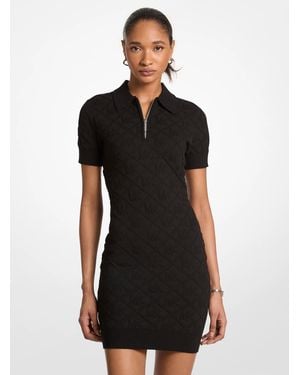 Michael Kors Logo Jacquard Polo Dress - Black