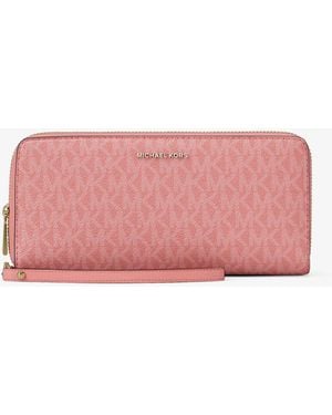 Michael Kors Large Logo Continental Wallet - Pink