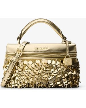 MICHAEL Michael Kors Mk Jana Extra-Small Sequined Embellished Crossbody Bag - Metallic